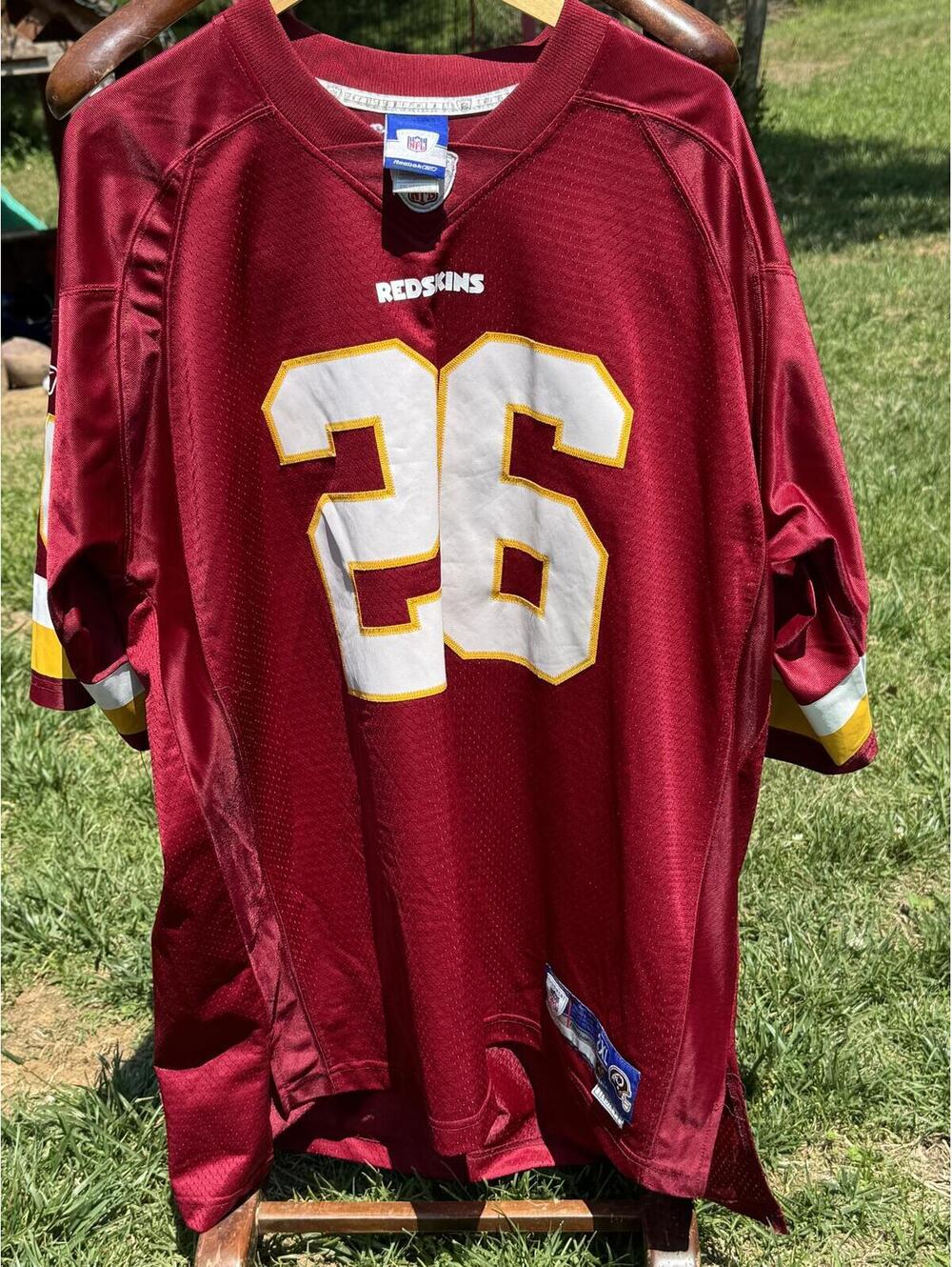 Vintage Reebok NFL Washington Redskins Portis Stitch #26 Jersey 2XL